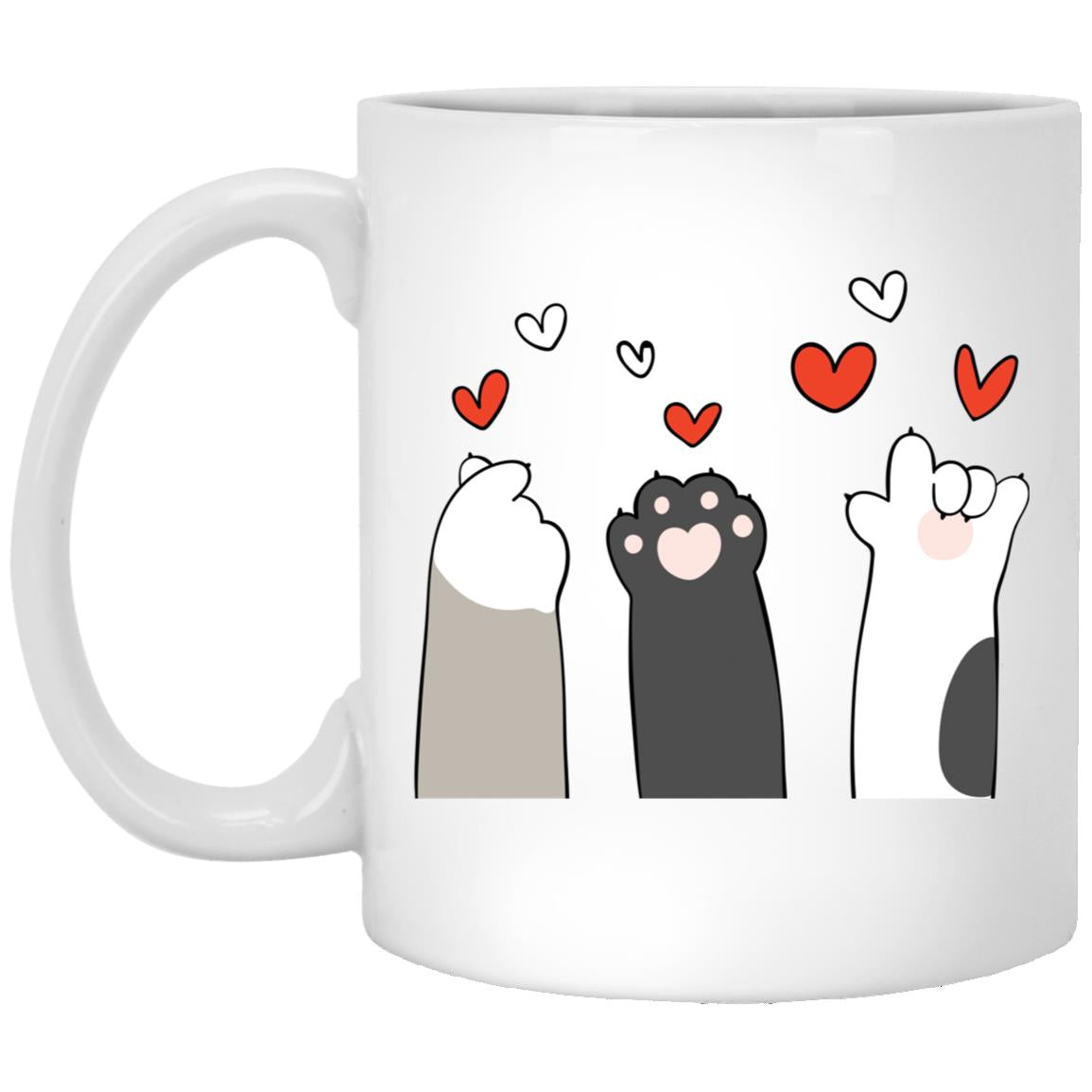 I Love You Cat Paws Mug 11oz