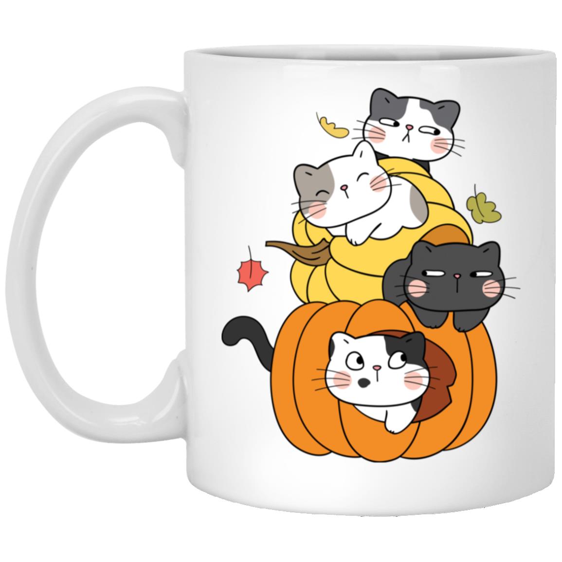 Cats and Pumpkins Mug 11oz