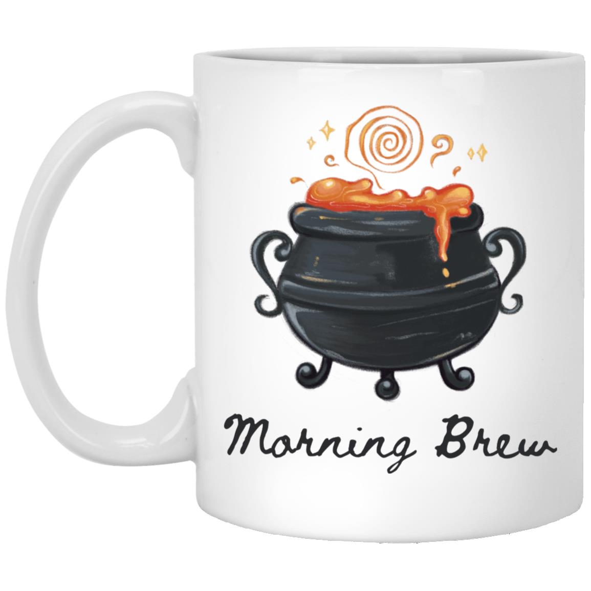 Morning Brew in Cursive Mug 11oz