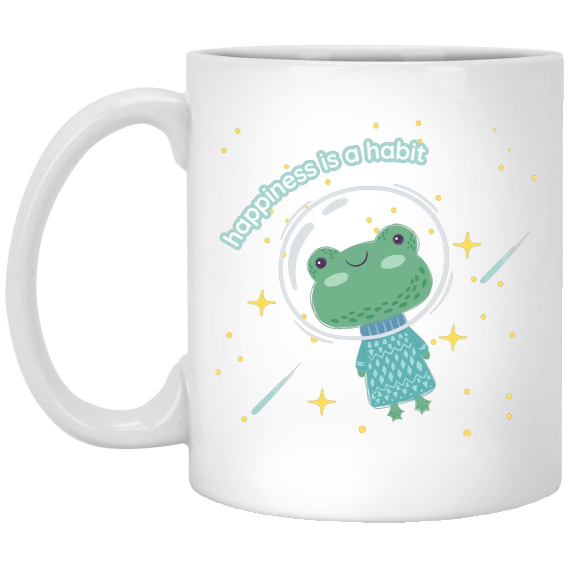 Happiness is a Habit Frog Mug 11oz