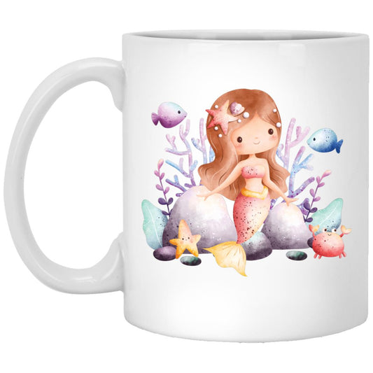 Mermaid with Sea Creatures Mug 11oz