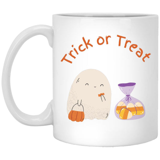 Trick or Treat Ghost Mug 11oz