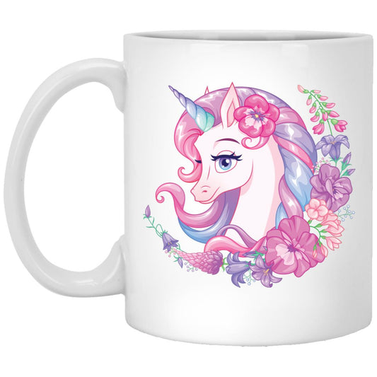 Unicorn with Flowers Mug 11oz