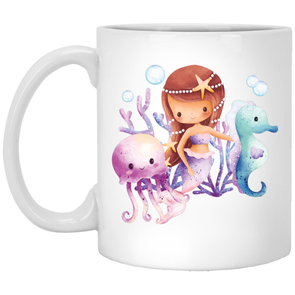 Mermaid and Sea Friends Mug 11oz