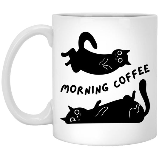 Morning Coffee Cat Mug 11oz