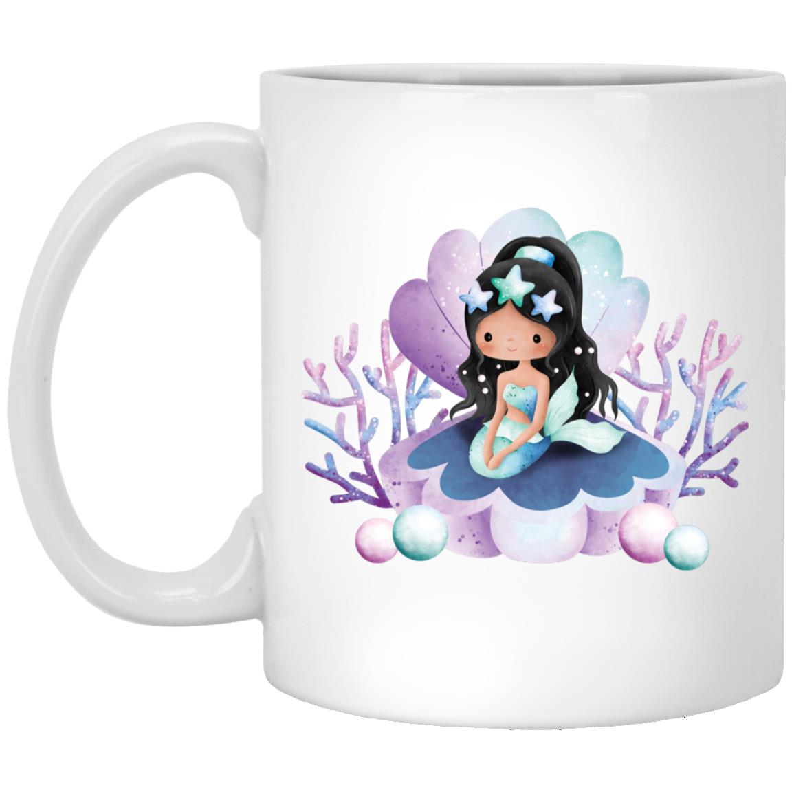 Mermaid in Clamshell Mug 11oz